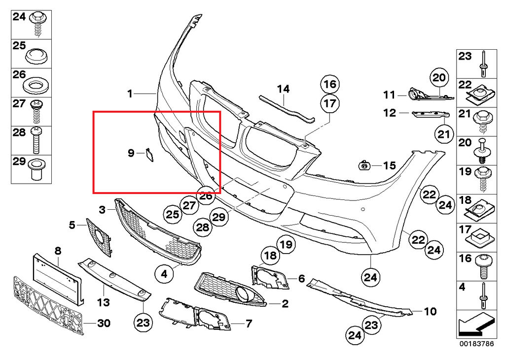 Painted or Primed BMW Front Bumper Tow Hook Cover E90 E91 LCI 3