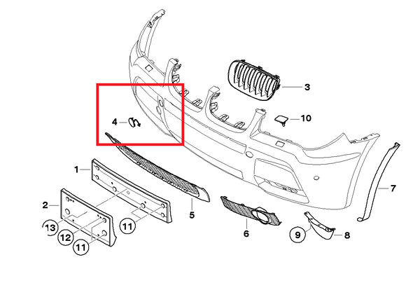 Genuine BMW Painted or Primed Front Tow Hook Cover X3 E83 01/2003 — 2010