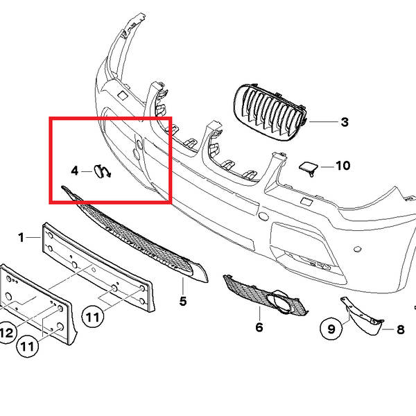 Genuine BMW Painted or Primed Front Tow Hook Cover X3 E83 01/2003 — 2010