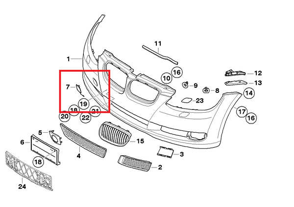 Painted or Primed BMW Front Bumper Tow Eye Cover Cap E92 E93 3 Series Coupe Conv