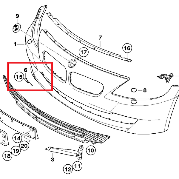 Painted or Primed Genuine BMW Front Tow Hook Cover Z4 E85 06/2004 — 08/2008