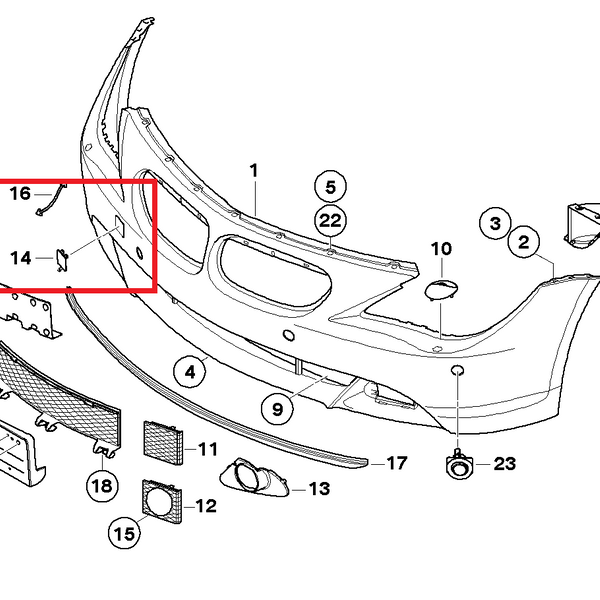 Painted or Primed Genuine BMW Front Tow Hook Cover 6 Series E63 E64 LCi 2002 - 2010