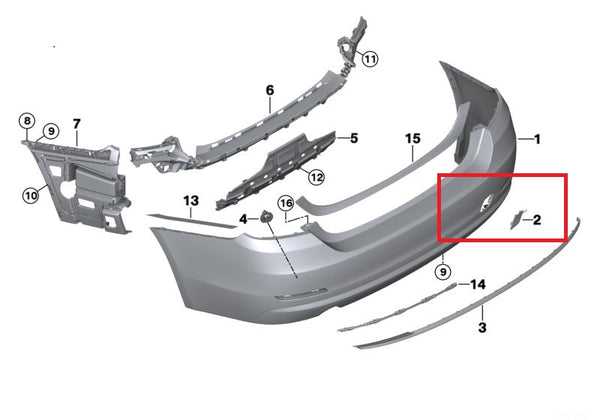 Painted or Primed Genuine BMW Rear Tow Hook Cover 4 Series F32 F33 F36 12 - 2017