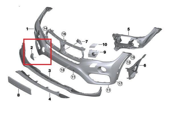 Genuine BMW Front Tow Hook Cover X6 F16 09/2013 — 02/2019