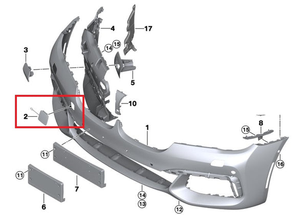 Painted  or Primed BMW Rear Tow Hook Cover 7 Series F11