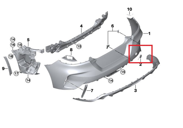 Painted or Primed Genuine BMW Rear Tow Hook Cover Z4 G29 10/2017 — 12/2019 M Bumper