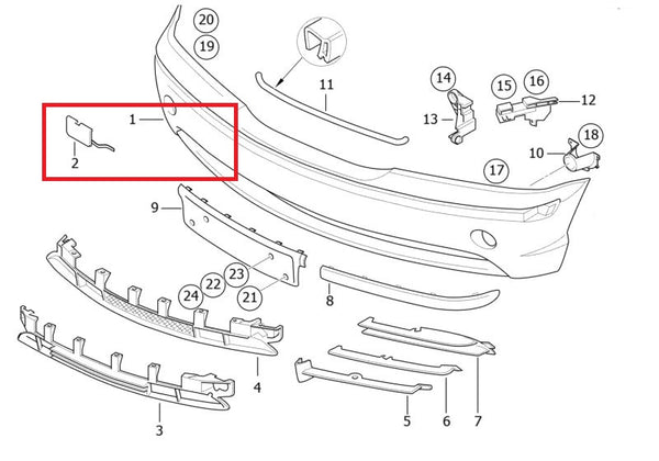 Painted or Primed BMW Front Tow Hook Cover E46 3 Series '98 - 2006 Sedan Touring