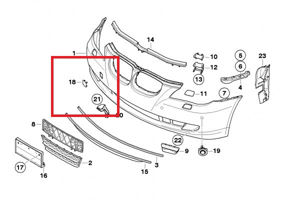 Genuine BMW Painted or Primed Front Tow Hook Cover E60 5 Series LCi 2001 - 2010