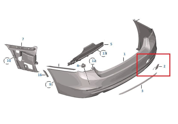 Painted or Primed Genuine BMW Rear Tow Hook Cover F30 3 Series LCi