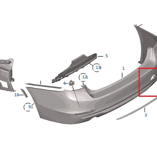 Painted or Primed Genuine BMW Rear Tow Hook Cover F30 3 Series LCi
