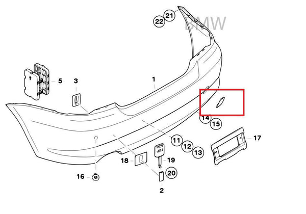 Painted or Primed BMW Rear Tow Hook Cover 1 Series E82 E88 2006 - 13 Coupe Conv