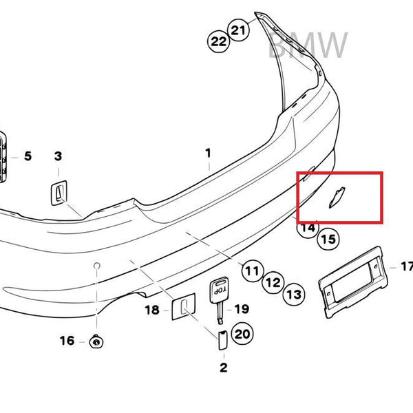 Painted or Primed BMW Rear Tow Hook Cover 1 Series E82 E88 2006 - 13 Coupe Conv