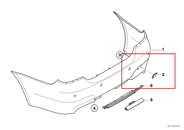 Painted or Primed BMW Rear Tow Hook Cover Cover 5 Series E60 M5 05/2003 — 12/2009