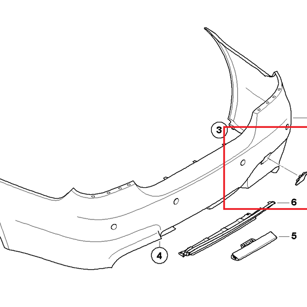 Painted or Primed BMW Rear Tow Hook Cover Cover 5 Series E60 M5 05/2003 — 12/2009