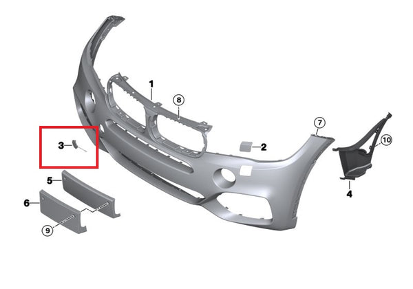 Painted or Primed Genuine BMW Front Tow Hook Cover F15 X5  08/2012 — 04/2017 with M Bumper