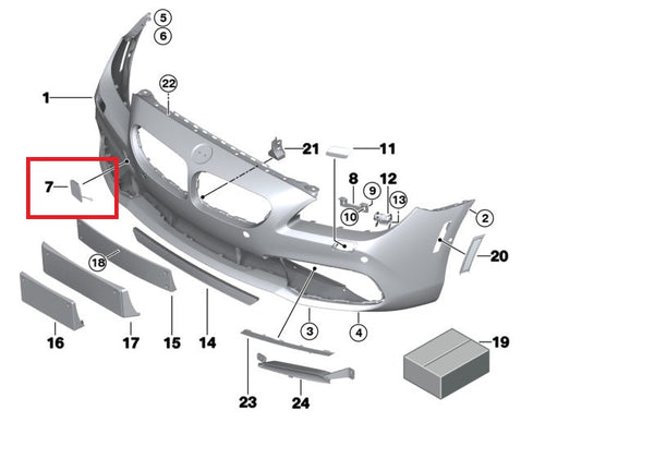 Genuine BMW Front Tow Hook Cover 6 Series F06 F12 F13 2014 - 2018 LCi ONLY