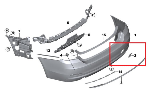 Painted or Primed Genuine BMW Rear Tow Hook Cover 4 Series F32 F33 F36 LCi 2016 - 2018