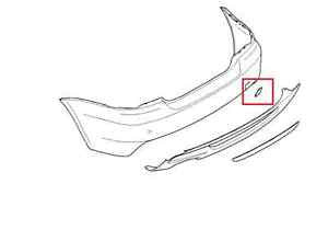 Painted or Primed BMW Rear Tow Hook Cover 1 Series E82 E88 06 - 13 Coupe Conv M - Sparkling Graphite Metallic A2...